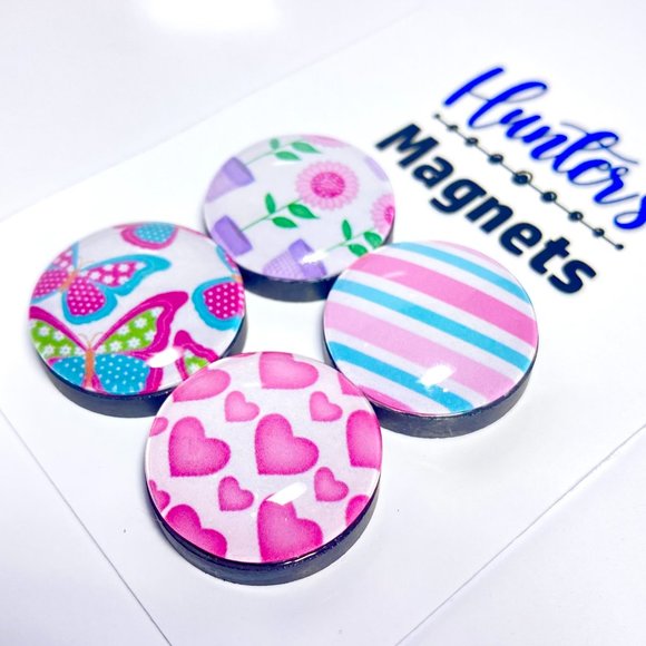 Set of 4 Magnets - Spring Designs Glass Refrigerator Kitchen Whiteboard 07025 - Picture 3 of 3